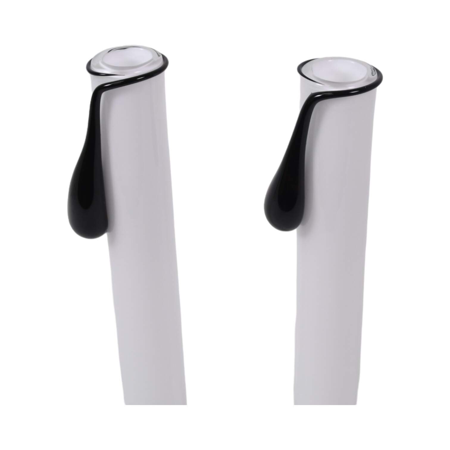 Pair of Tarnowiec Polish Black and White Vases-4