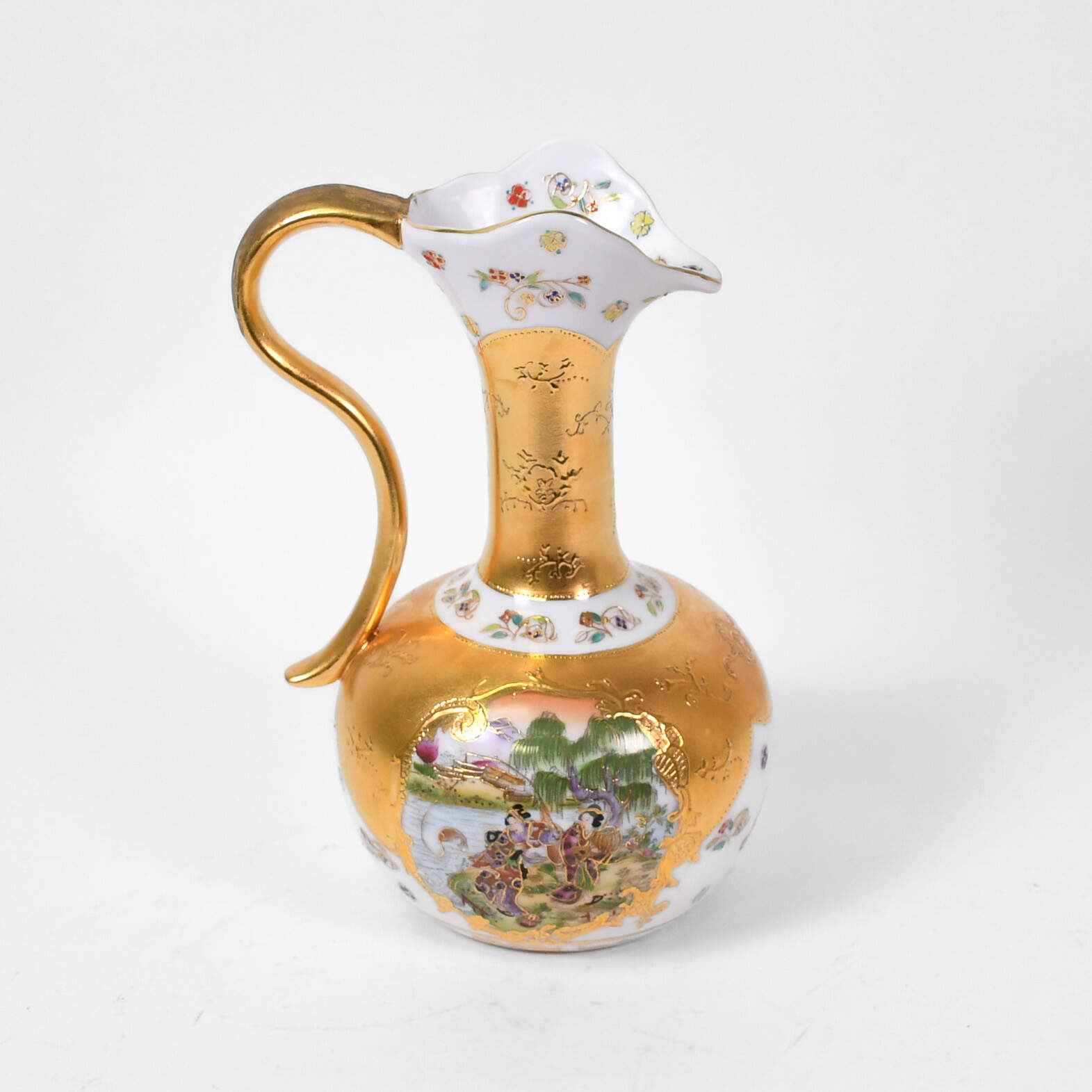 Royal Satsuma Landscape Pitcher-3