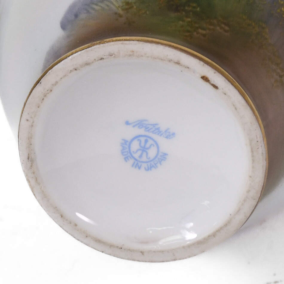 Nippon Hand-Painted Scenic Vase-5
