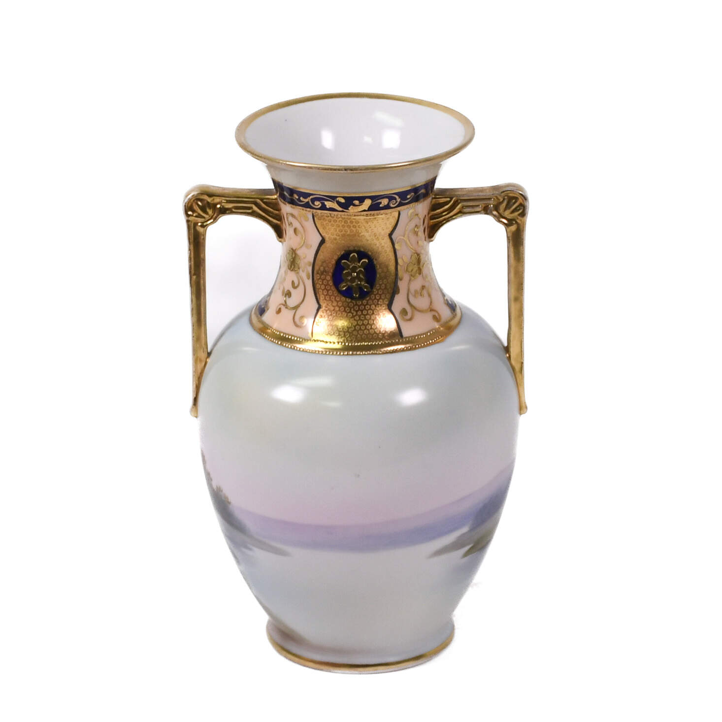 Nippon Hand-Painted Scenic Vase-3