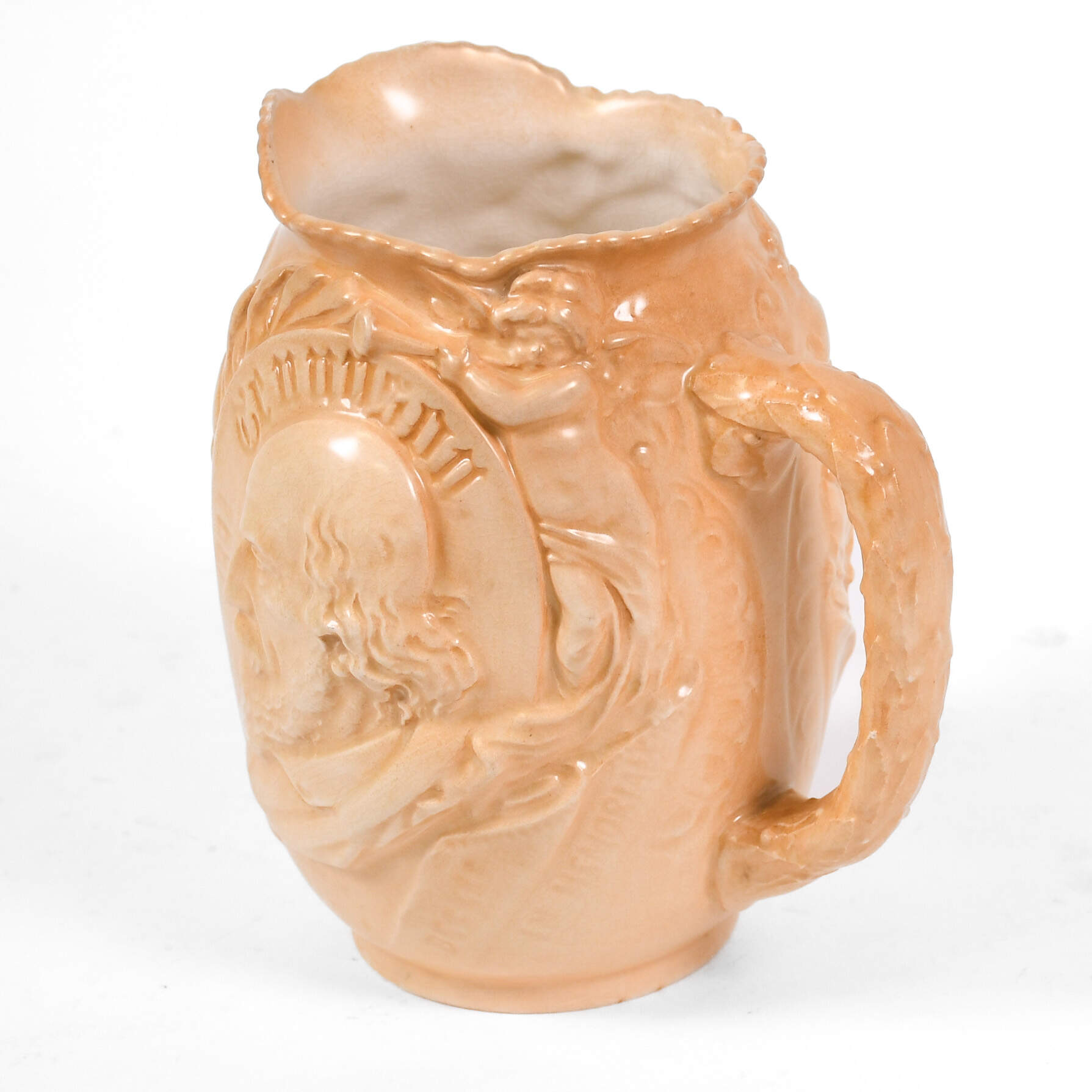 Antique Royal Doulton Alfred, Lord Tennyson Memorial Pitcher-5