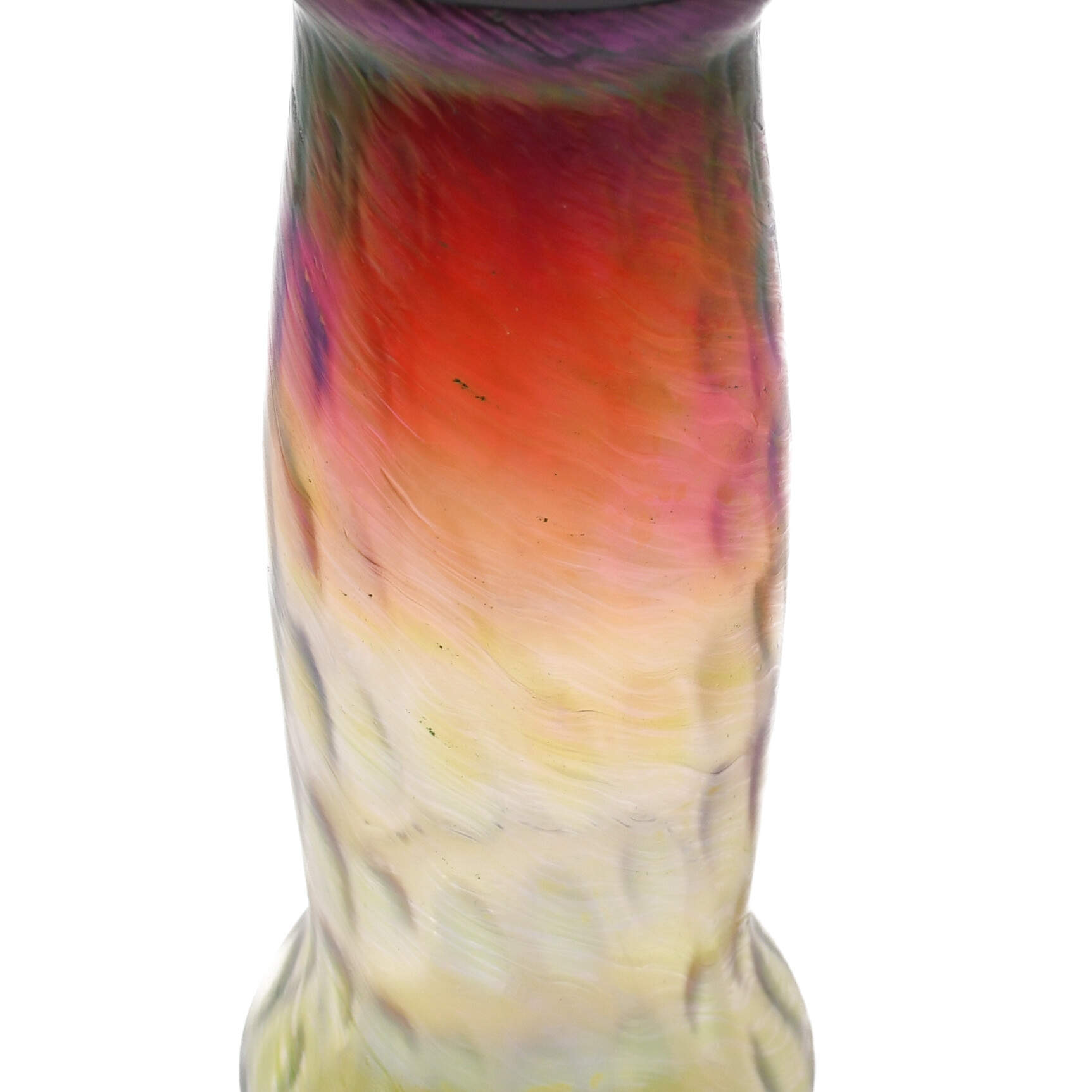 Antique Art Nouveau Rindskopf Pepita Inverted Thumbprint Vase-5