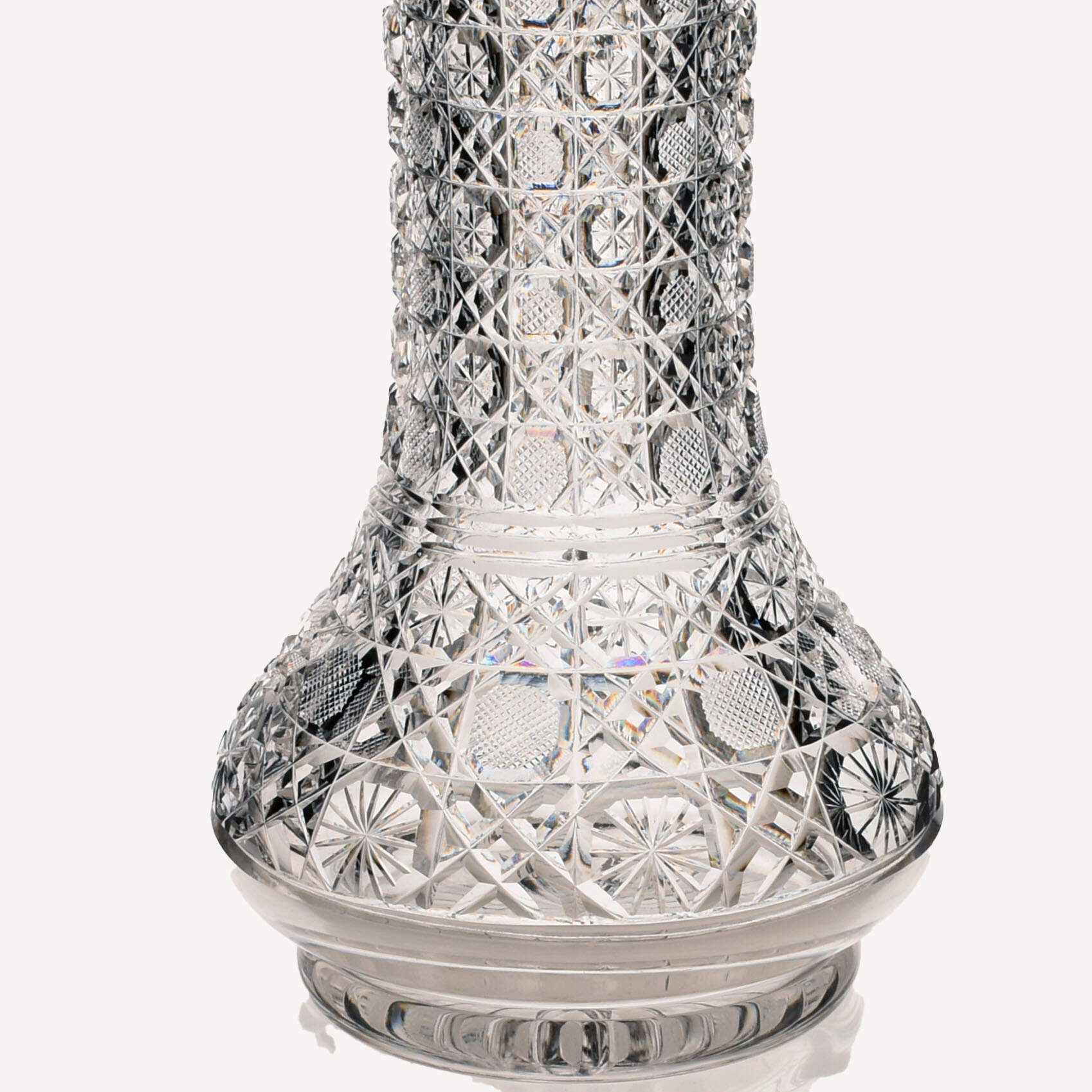 Antique American Brillant Crystal Flare Vase-4