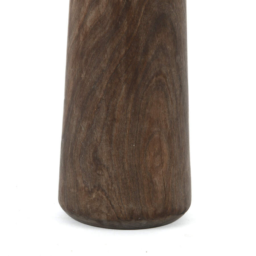 Mid-Century Modern Wood Grain Pillar Vase-5