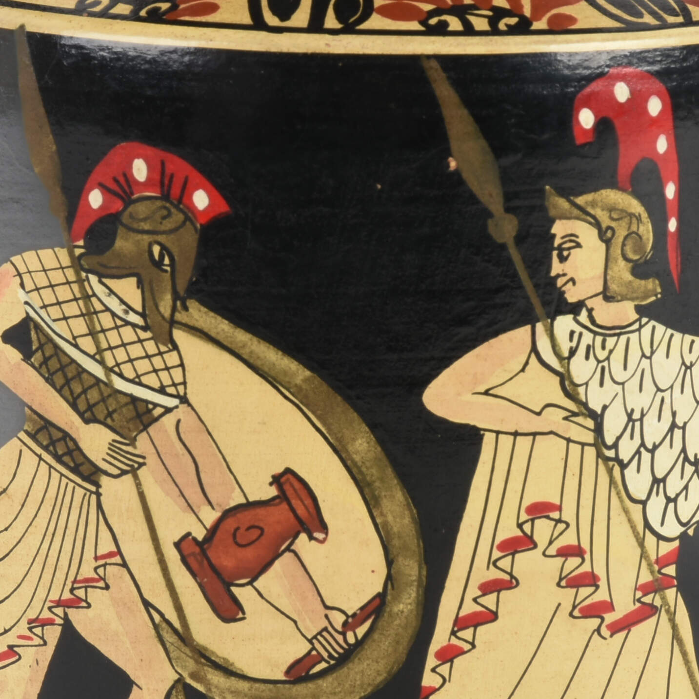 Hand-Painted Greek Two-Handled Vase-4