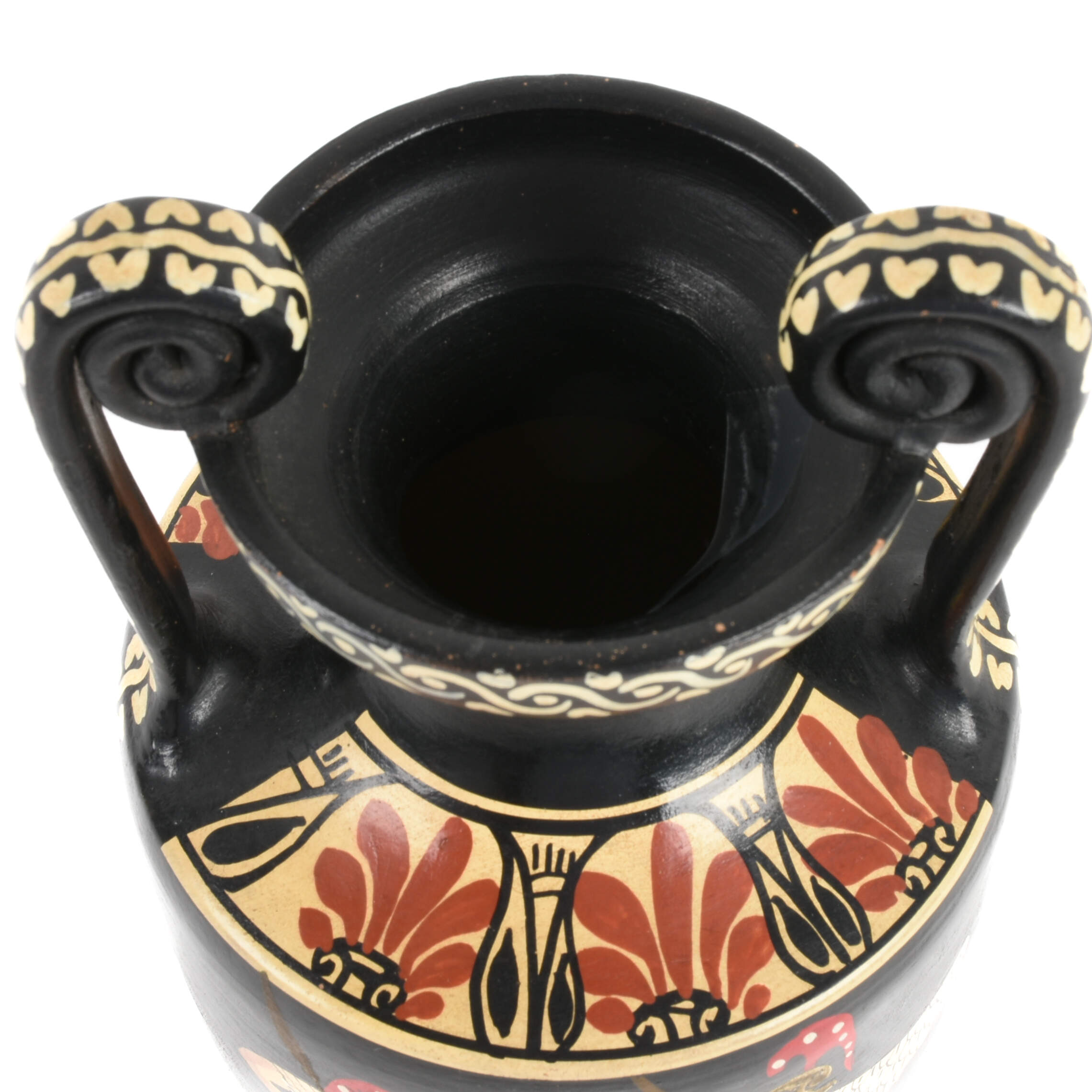 Hand-Painted Greek Two-Handled Vase-3