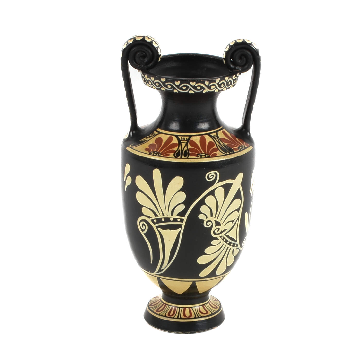 Hand-Painted Greek Two-Handled Vase-2