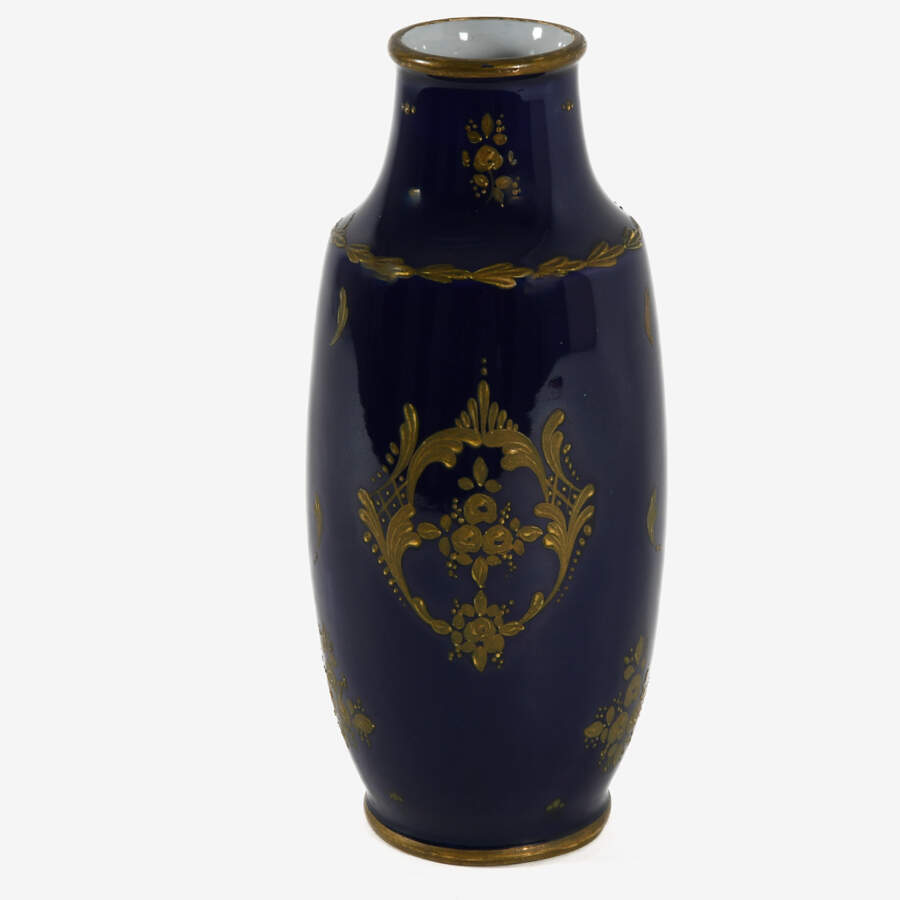 Antique Painted Vase Depicting a Courting Scene-3