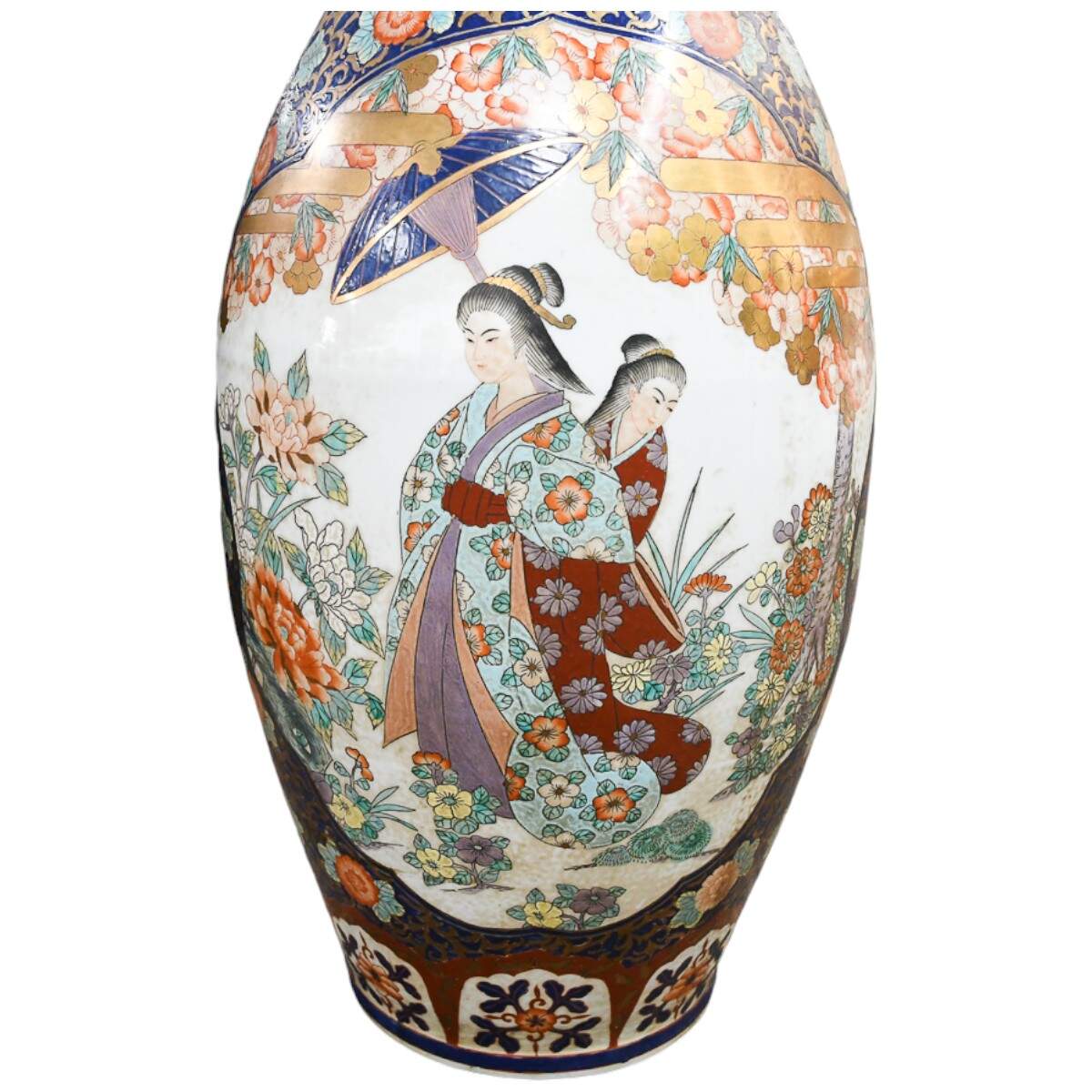Antique Meiji Imari Ruffled Trumpet Palace Vase-7