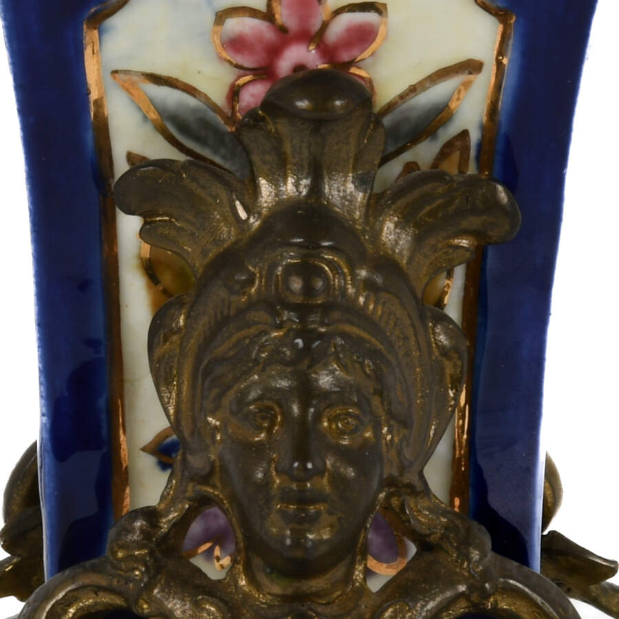 Asian Square Vase on Footed Pedestal-4
