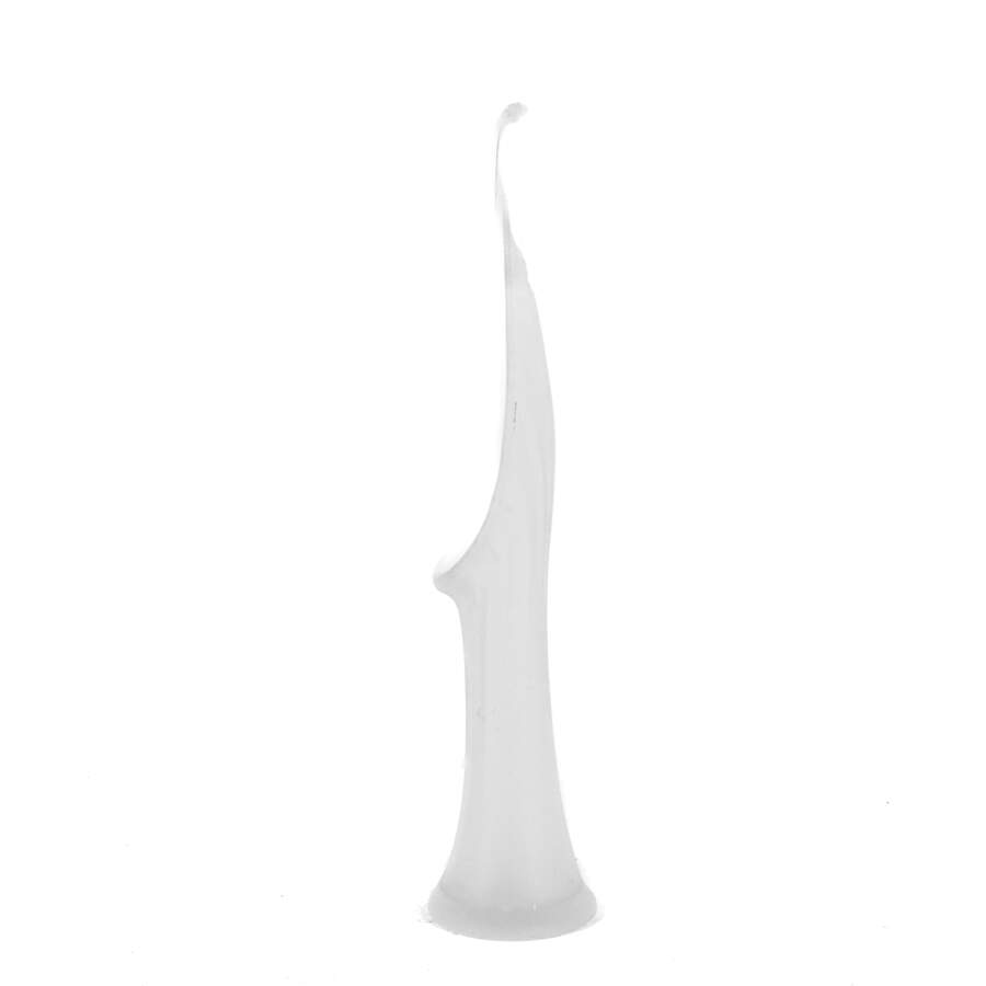 Mid-Century Modern Clear Satin Swung Glass Vase-5