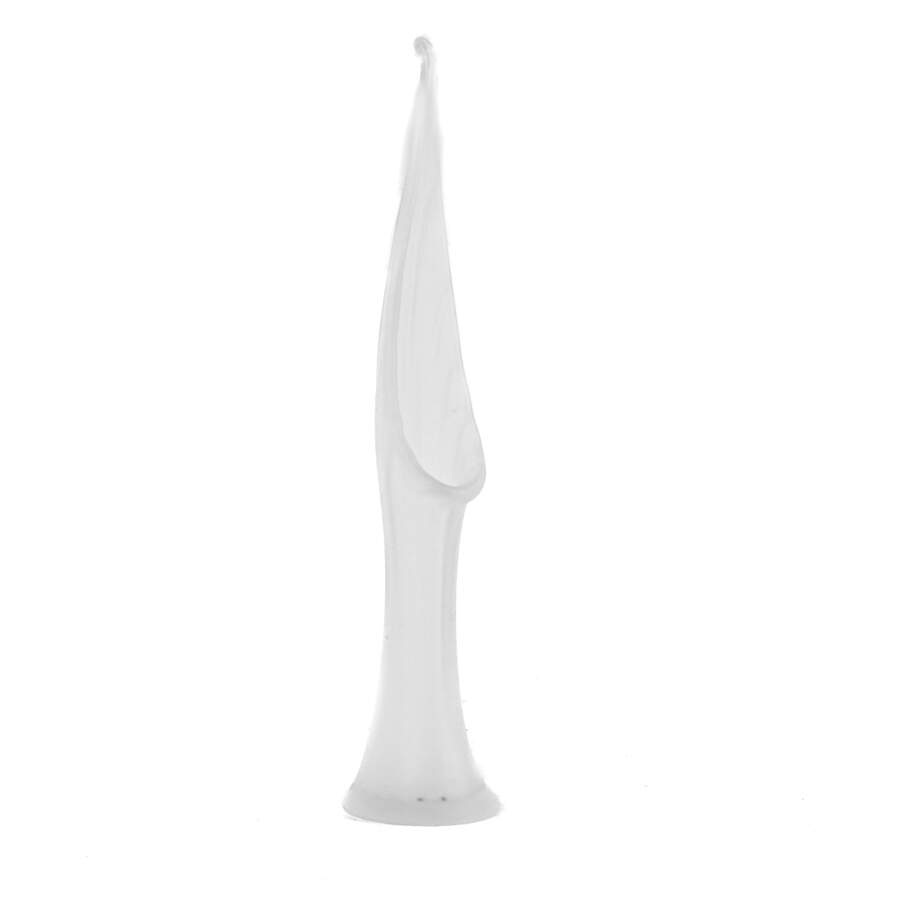 Mid-Century Modern Clear Satin Swung Glass Vase-2