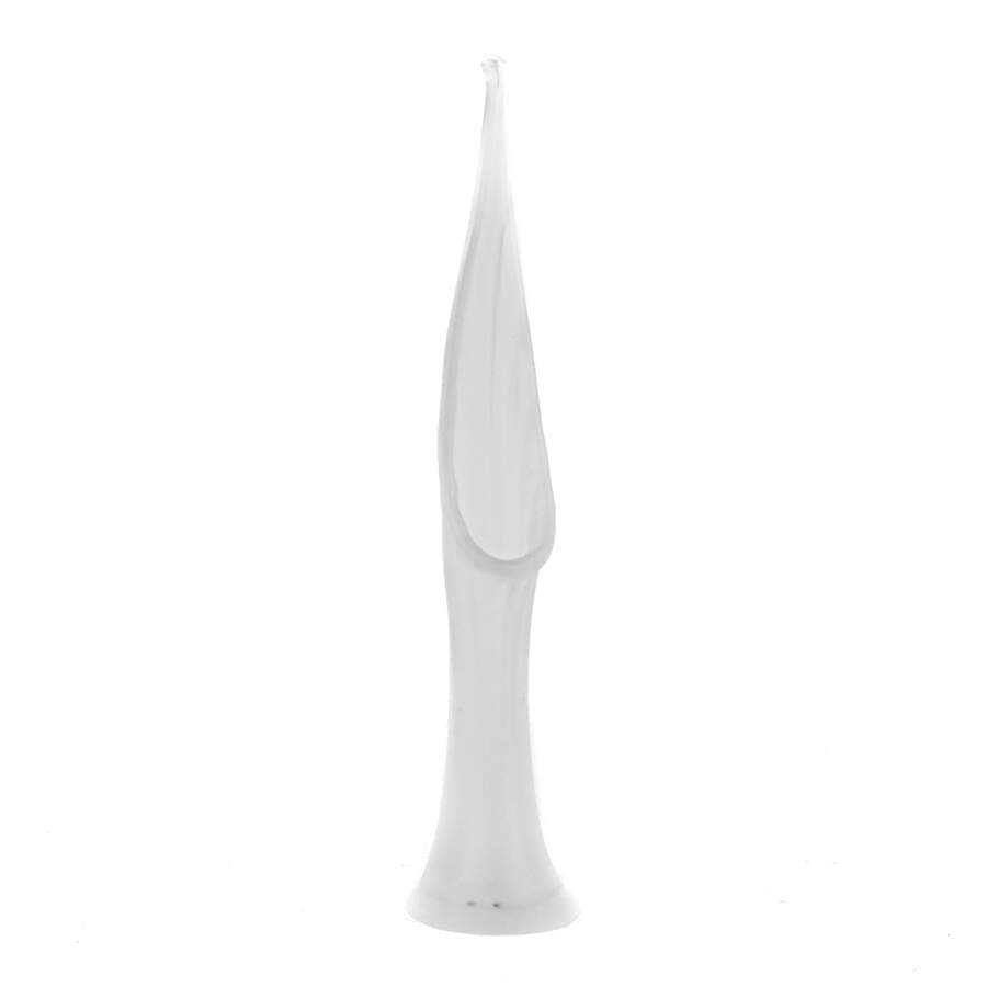 Mid-Century Modern Clear Satin Swung Glass Vase-1