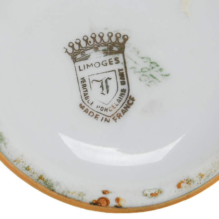 Limoges Two Handle Vase Green Garden Scene-6