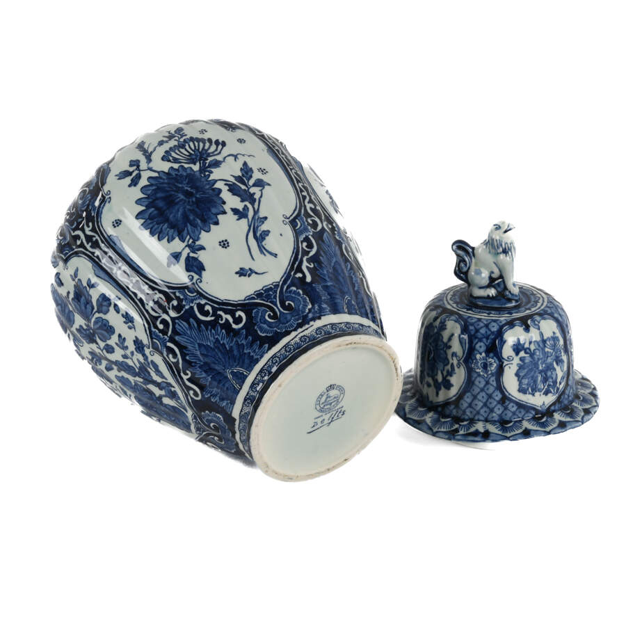 Royal Sphinx Delft Baluster Vase-8