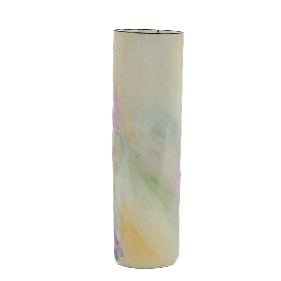 Antique Limoges Hand-Painted Floral Vase-3