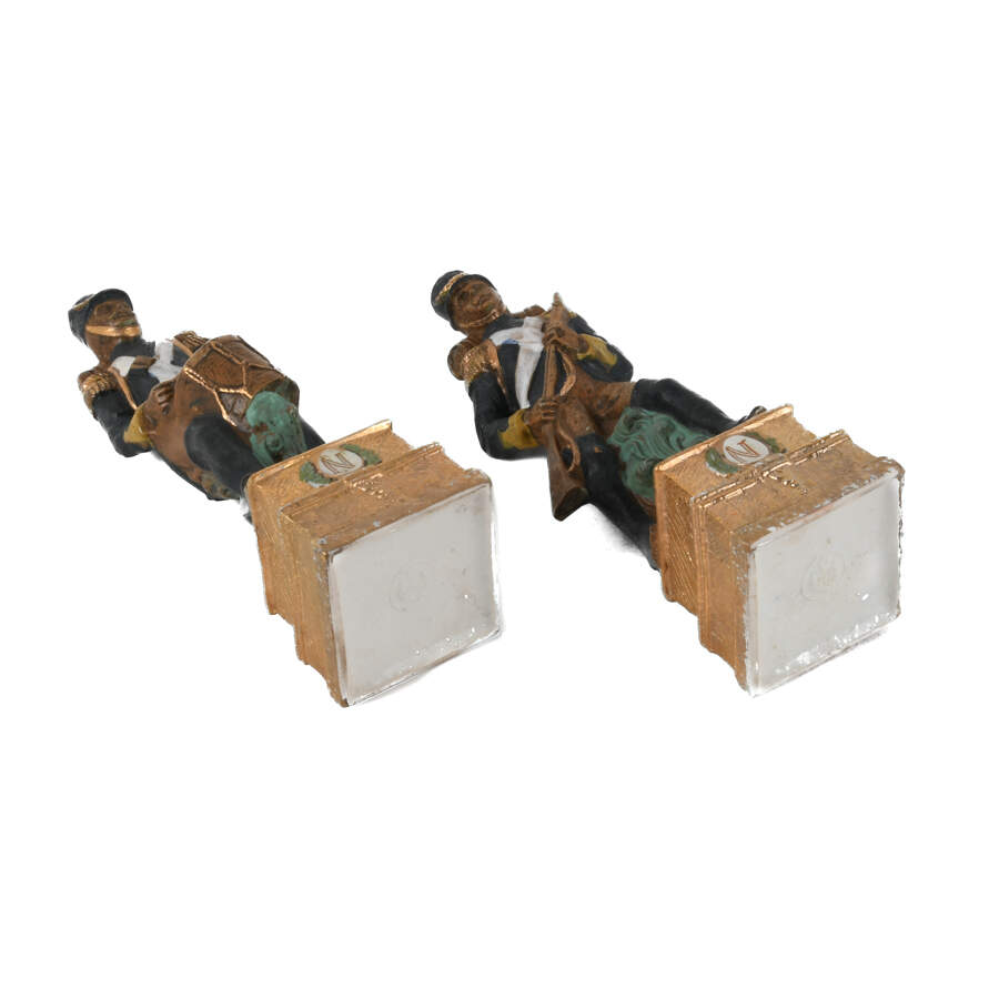 Pair of Italian Napoleon Era Soldier Bardi Wine Decanters-11