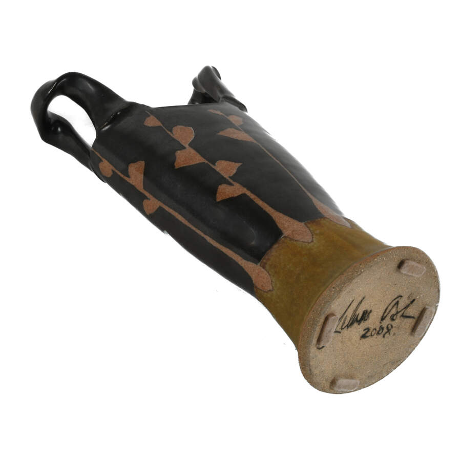 Studio Pottery Double Handle Vase-8
