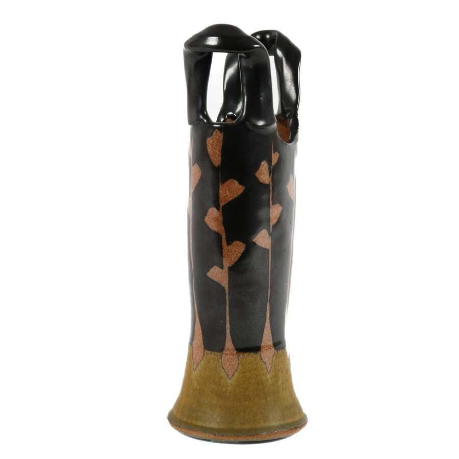 Studio Pottery Double Handle Vase-4