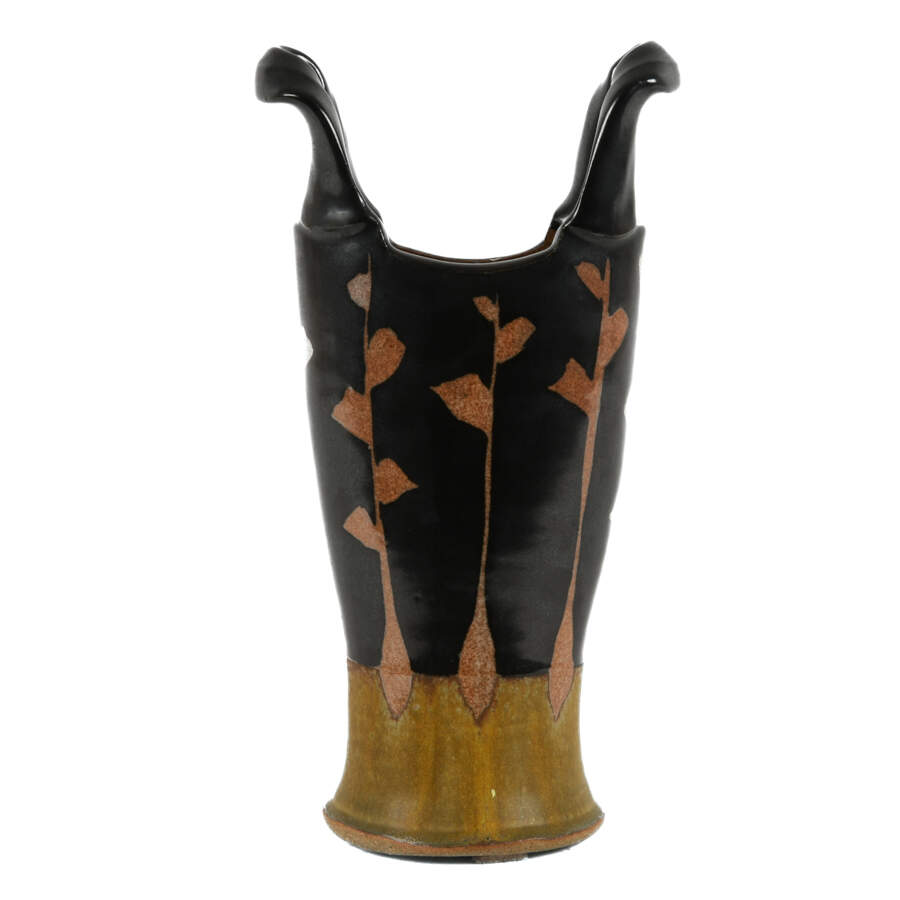 Studio Pottery Double Handle Vase-3