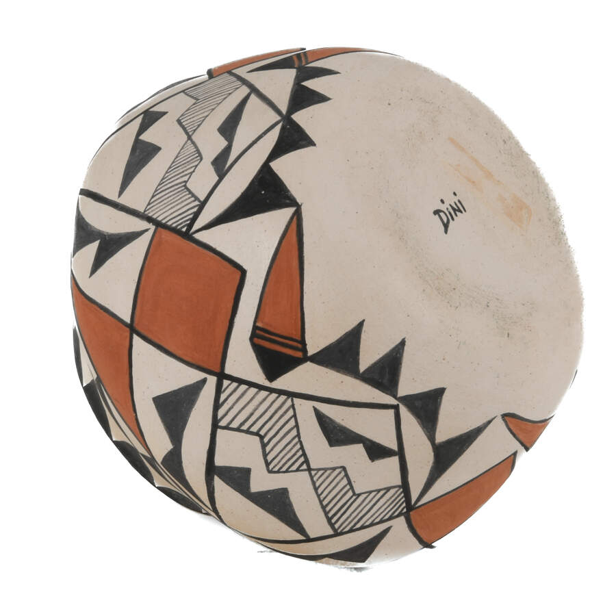 Signed Acoma Polychrome Pottery Vase-6