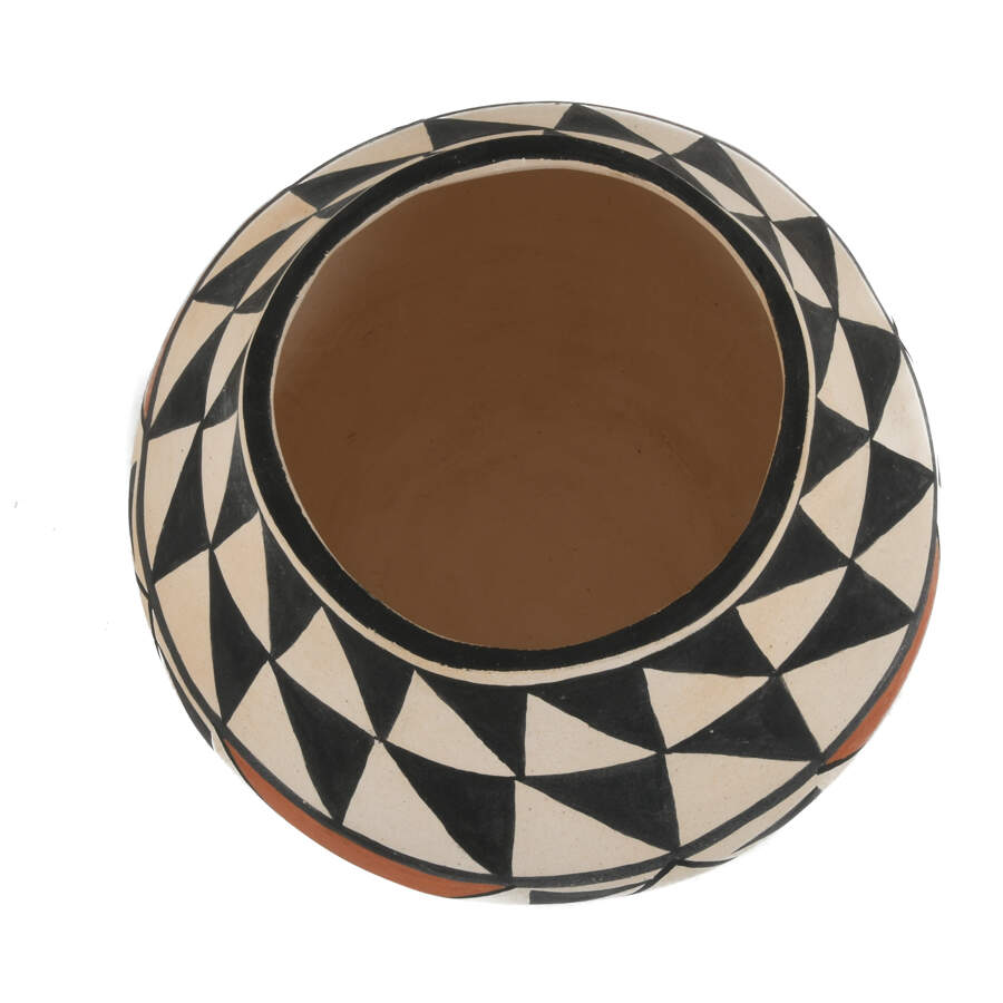 Signed Acoma Polychrome Pottery Vase-3