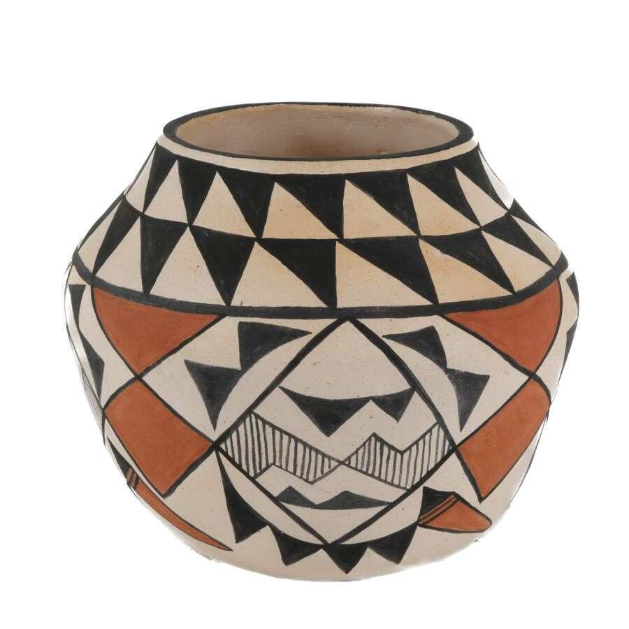 Signed Acoma Polychrome Pottery Vase-1