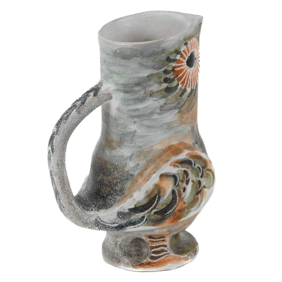 Art Pottery Studio Owl  Vase by Marcel Guillot-4