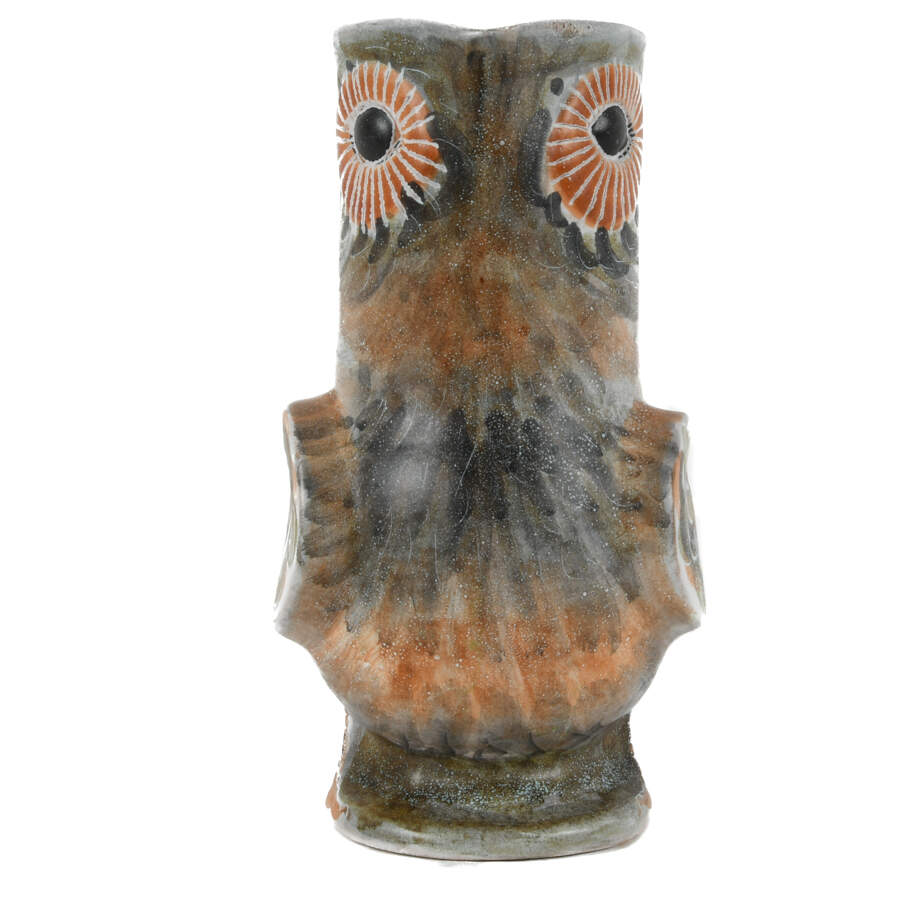 Art Pottery Studio Owl  Vase by Marcel Guillot-1
