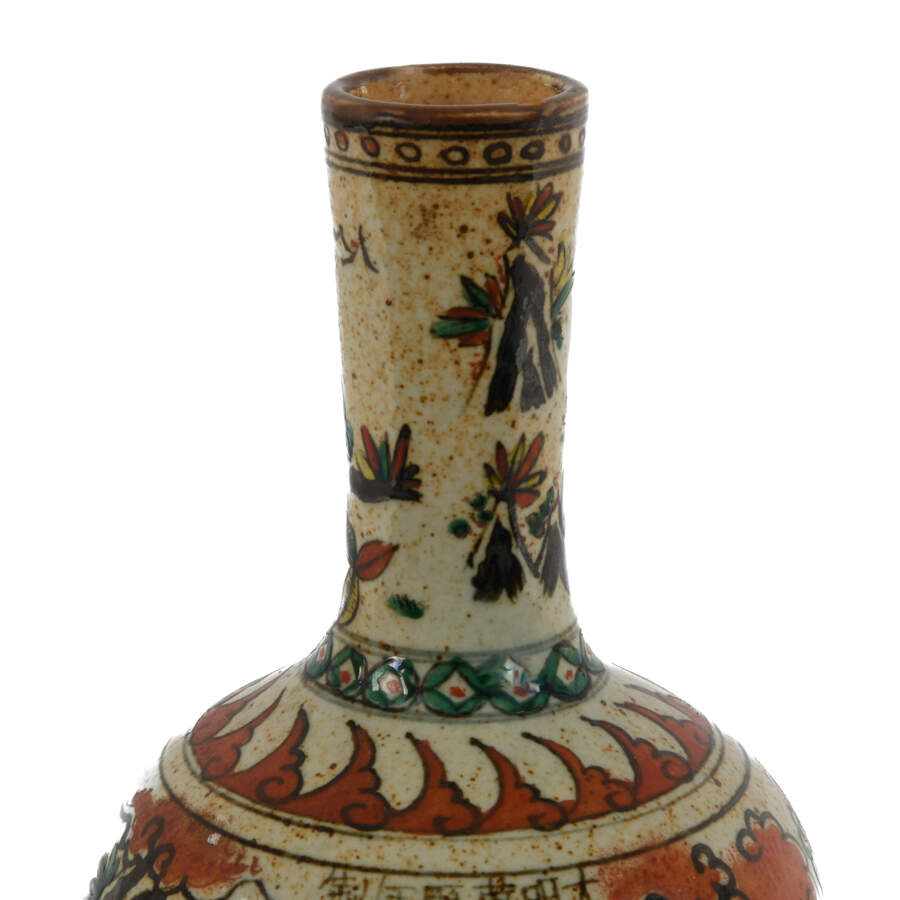 Antique Early 20th-Century Chinese Pottery Vase-4