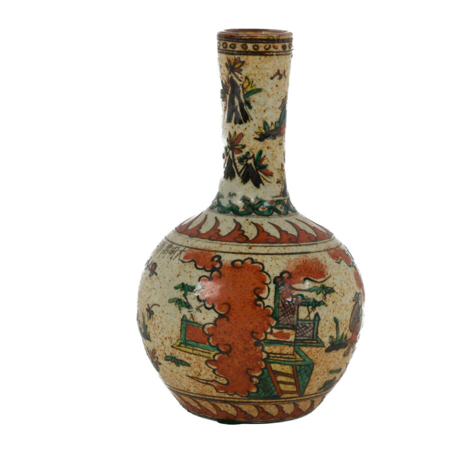 Antique Early 20th-Century Chinese Pottery Vase-3