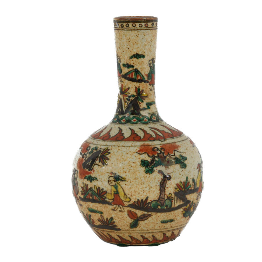 Antique Early 20th-Century Chinese Pottery Vase-1