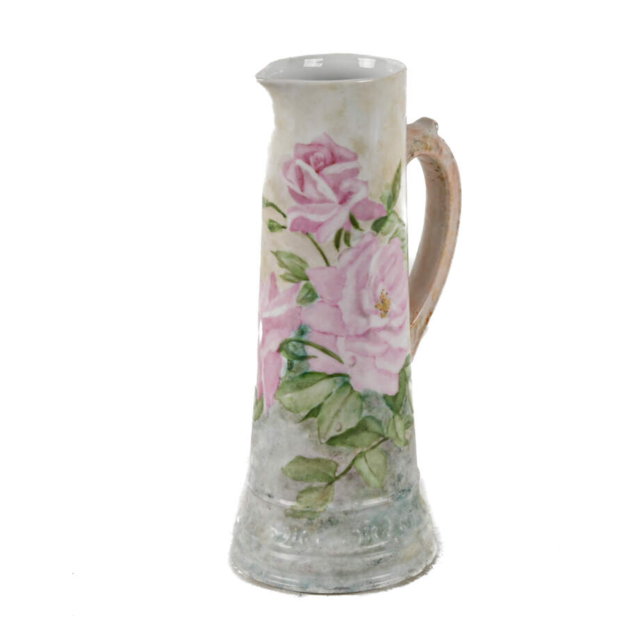 Antique Limoges French Hand-Painted Pitcher-4