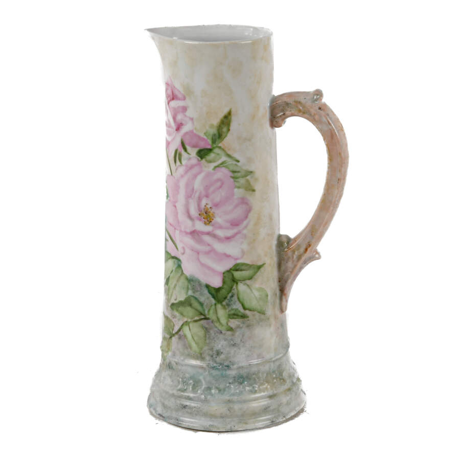 Antique Limoges French Hand-Painted Pitcher-1