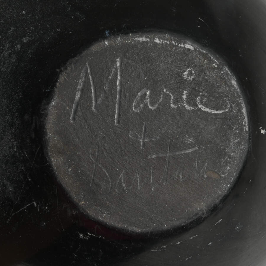 Maria Santana Black-on-Black Pottery Jar-4