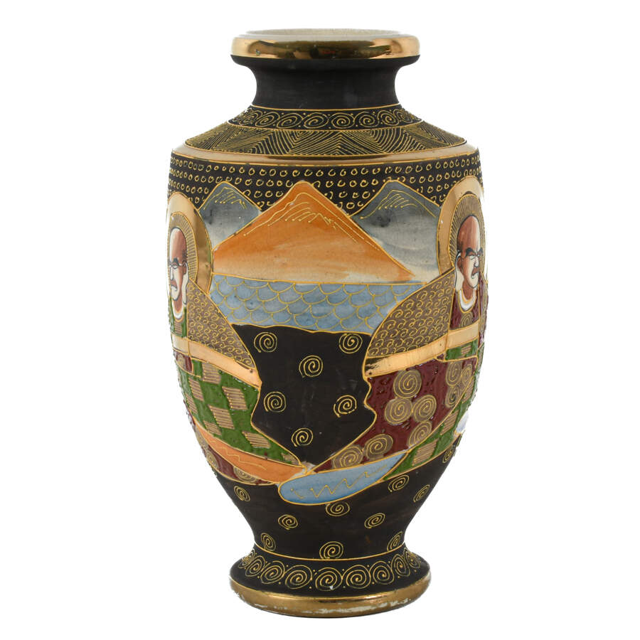 Japanese Satsuma Figural Vase-4
