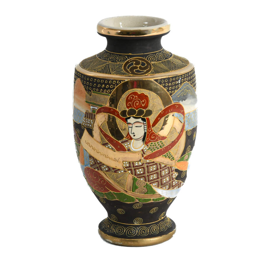 Japanese Satsuma Figural Vase-1