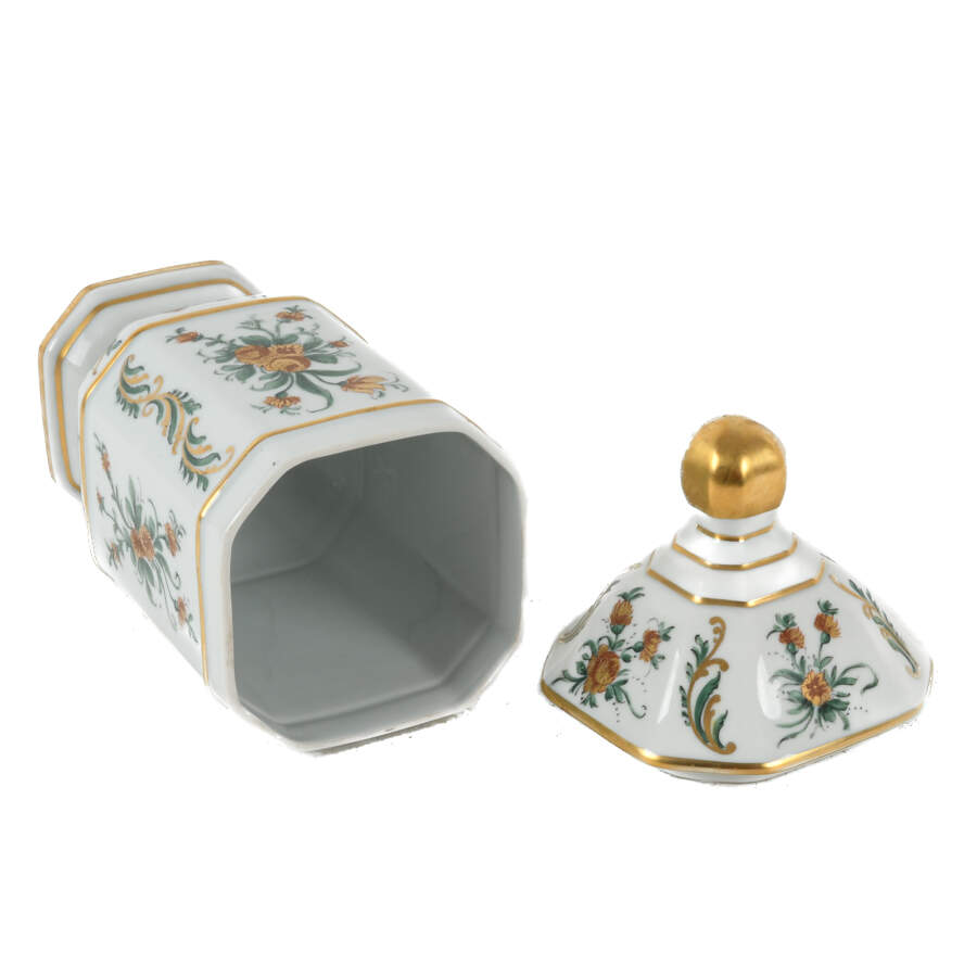 Limoges French Hand-Painted Lidded Jar-4