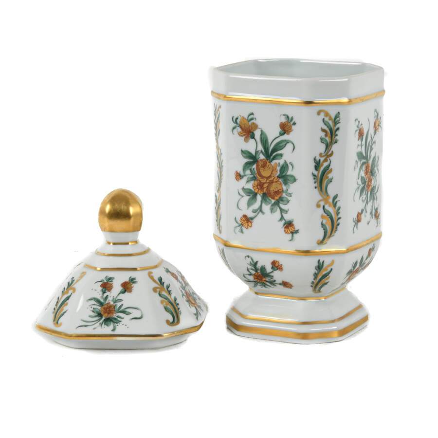 Limoges French Hand-Painted Lidded Jar-3