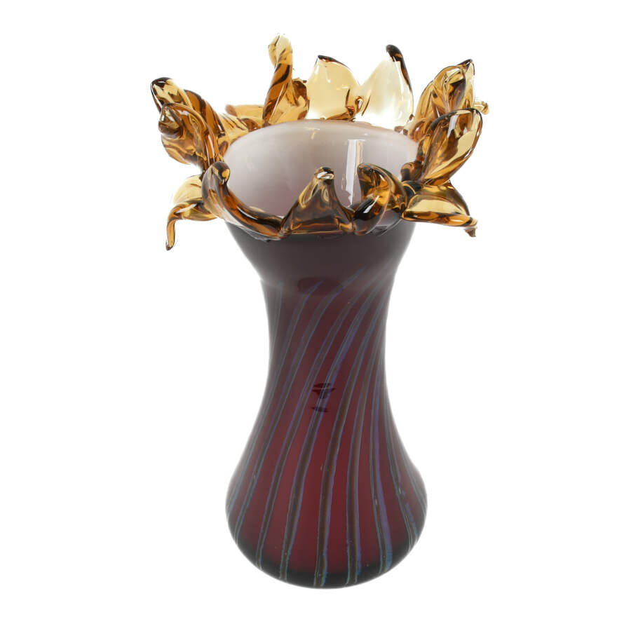 Chip Scarborough Handkerchief Form Art Glass Vase-5