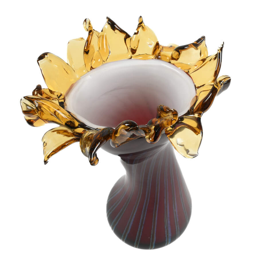 Chip Scarborough Handkerchief Form Art Glass Vase-4