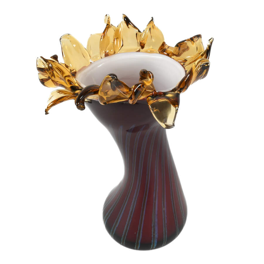 Chip Scarborough Handkerchief Form Art Glass Vase-3
