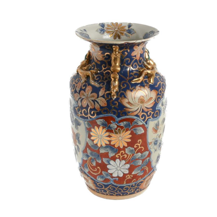 Antique Chinese Imari Butterfly Vase-4
