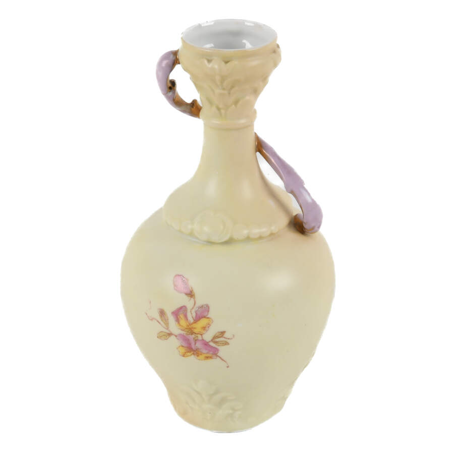Antique Royal Rudolstadt Hand-Painted Floral Vase-4