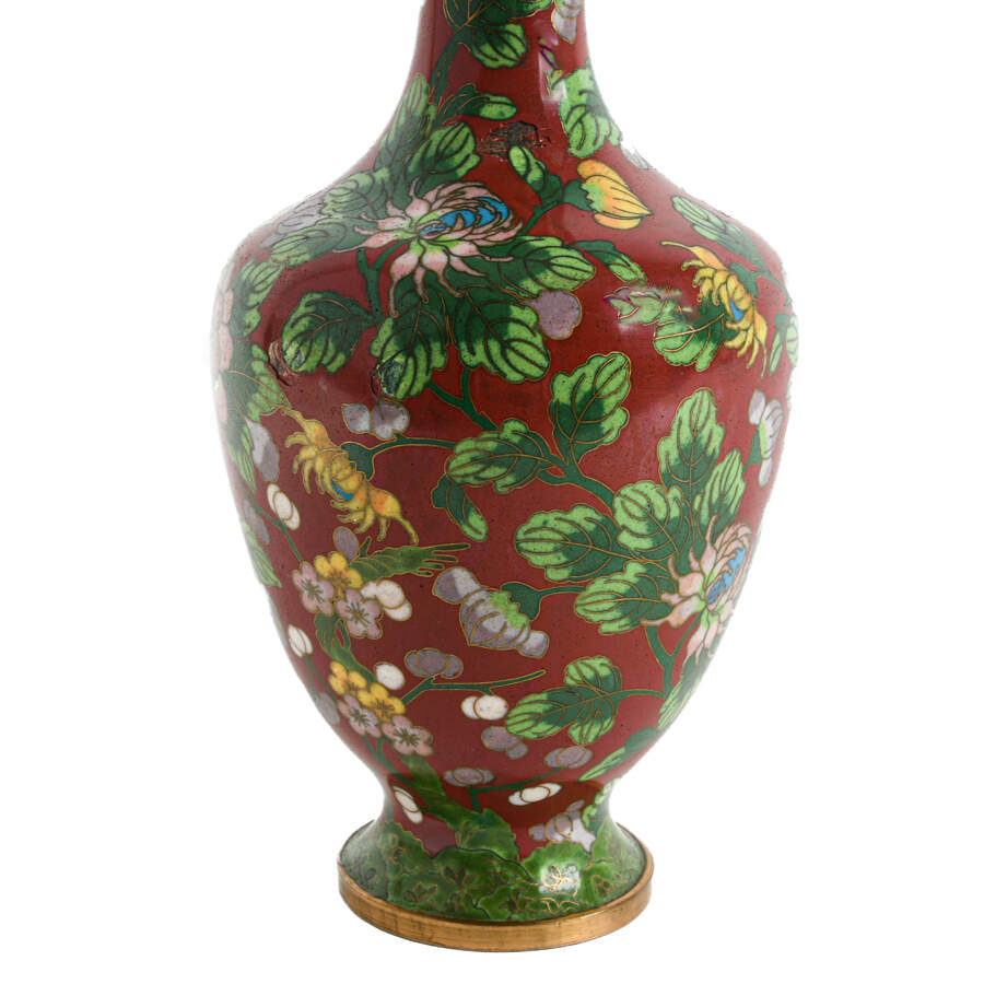Chinese Enamel Cloisonné Vase-4