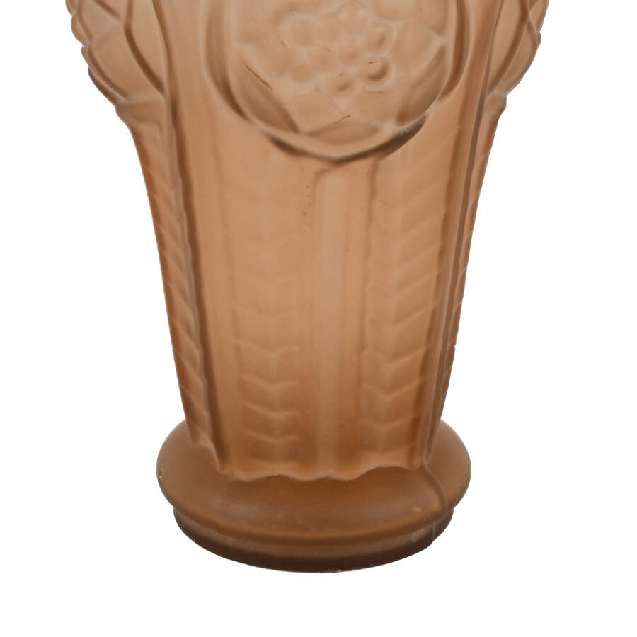 French Smokey Toned Art Glass Vase-5