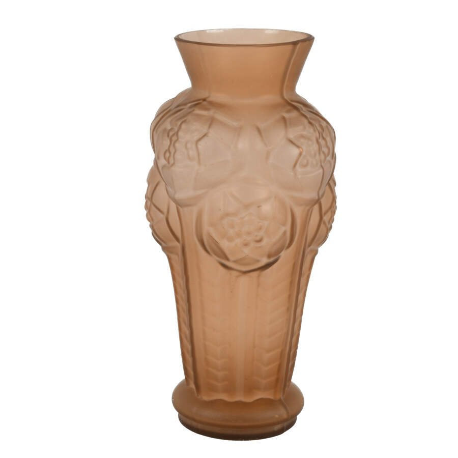 French Smokey Toned Art Glass Vase-2