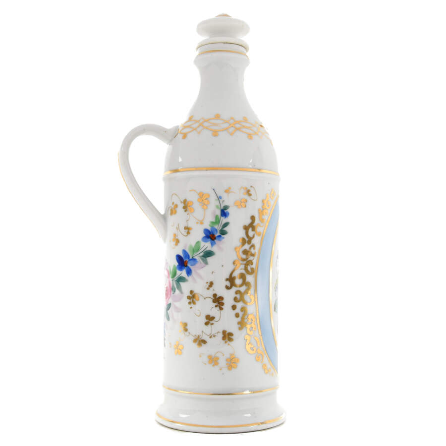 Antique Old Paris Porcelain Decanter-4