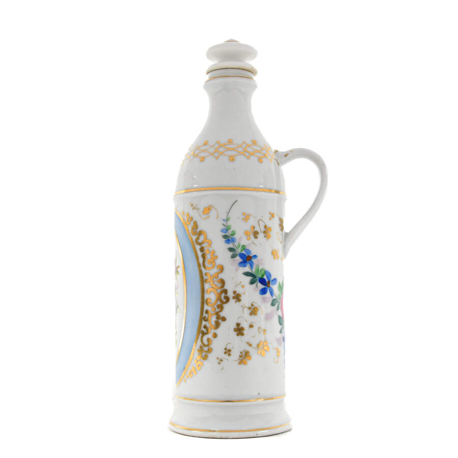 Antique Old Paris Porcelain Decanter-2