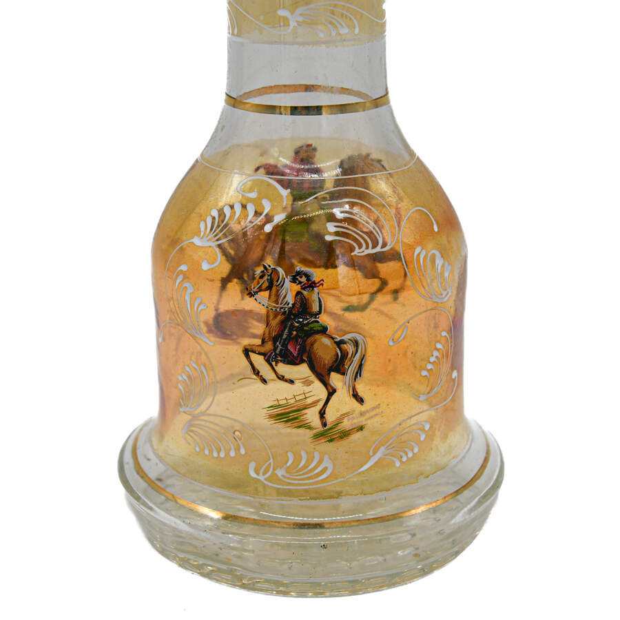 Painted Horse Breeds Glass Liquor Decanter-3